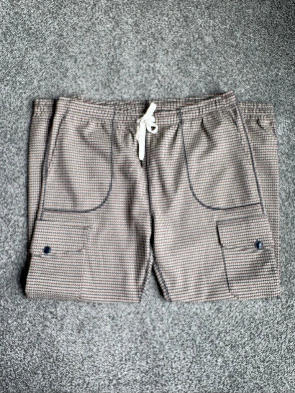 Todd Snyder Men's Houndstooth Technical Knit Pull On Jogger Pants – Size XL